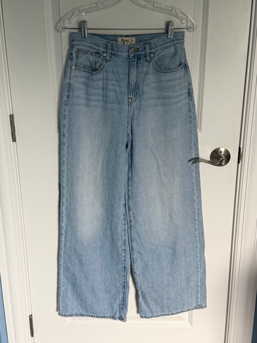 Madewell Ahern Wash Superwide-Leg Jeans Size 25 Denim 54940 - Picture 4 of 13
